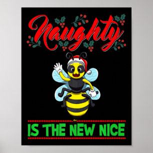 Naughty Is The New Nice Christmas Santa Xmas Premi Poster