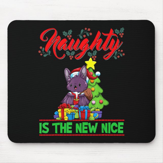 Naughty Is The New Nice Christmas Santa Xmas T Shi Mouse Mat (Front)