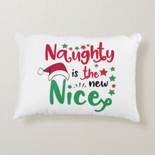 naughty is the new nice decorative cushion