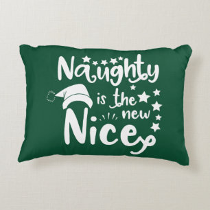 naughty is the new nice decorative cushion