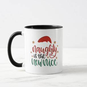 Naughty is The New Nice Funny Christmas Santa Mug