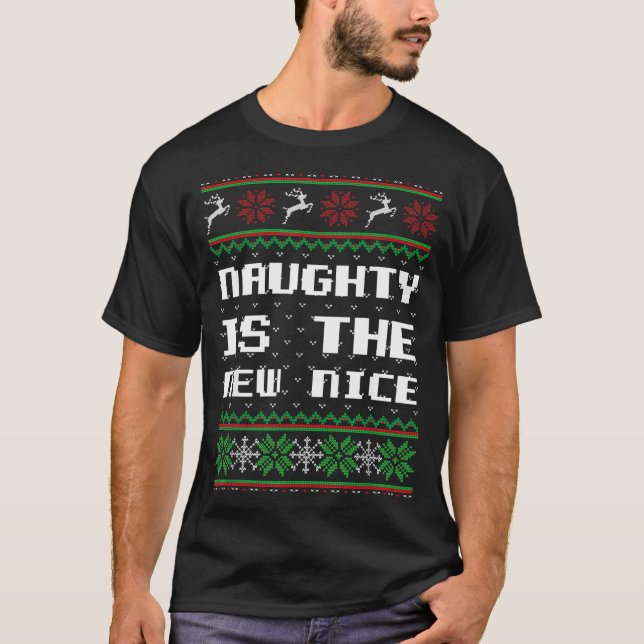 Naughty Is The New Nice Ugly Christmas Sweater Rei (Front)