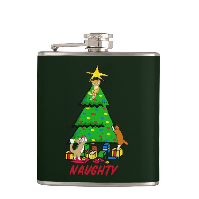 Naughty Kitties Flask (Front)