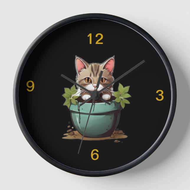Naughty Kitty Clock (Front)