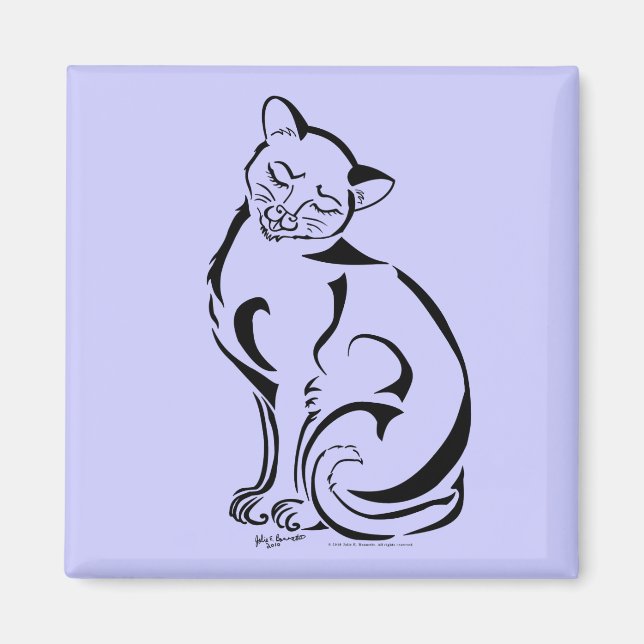 Naughty Kitty (No Text) Square Magnet (Front)