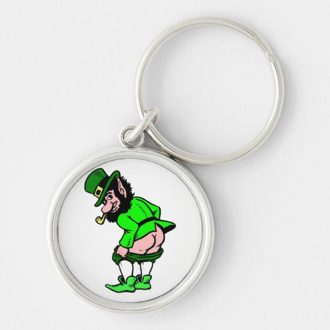 Naughty Leprechaun On Your Keychain (Front)