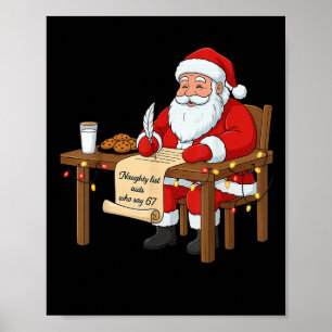 Naughty List Aids Say 67 Christmas Meme Poster