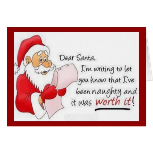 Naughty List Christmas Card | Zazzle