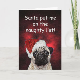 Naughty List Christmas Greeting Card