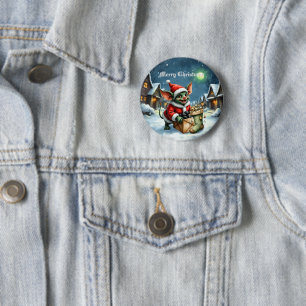 Naughty List Delivery: The Goblin Clause Chronicle 6 Cm Round Badge