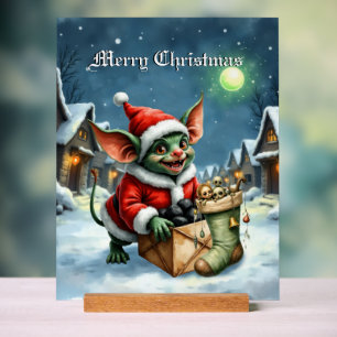 Naughty List Delivery: The Goblin Clause Chronicle Acrylic Sign