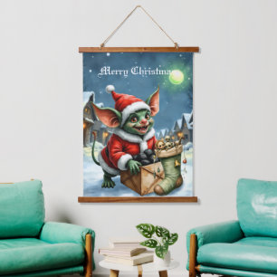 Naughty List Delivery: The Goblin Clause Chronicle Hanging Tapestry