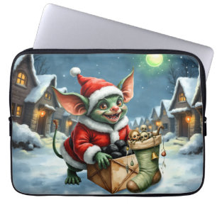 Naughty List Delivery: The Goblin Clause Chronicle Laptop Sleeve