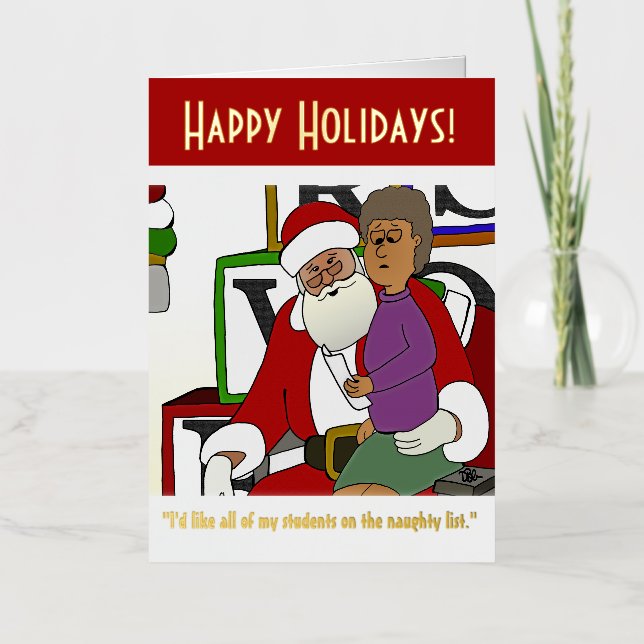 Naughty List Foil Folded Card (Front)