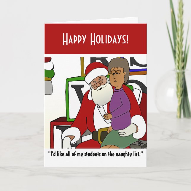 Naughty List Greeting Card (Front)