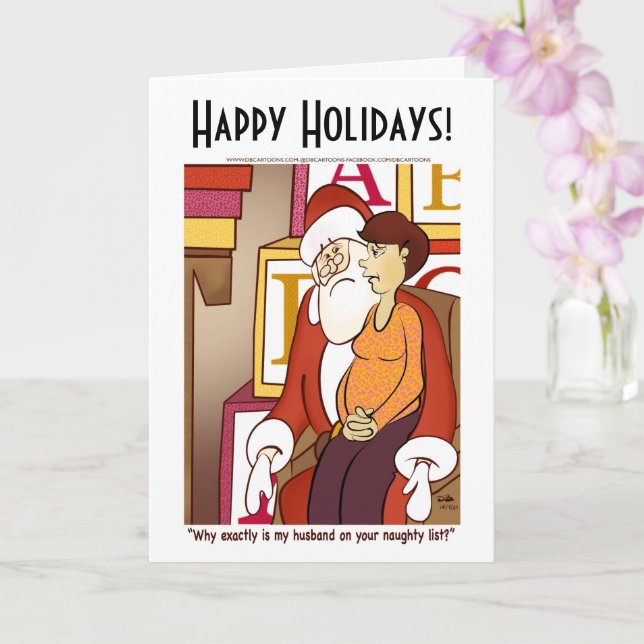 Naughty List Holidays Greeting Card (Orchid)