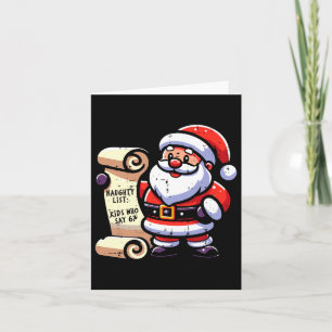 Naughty List Kids Who Say 67 Funny Meme 6 7 Christ Card