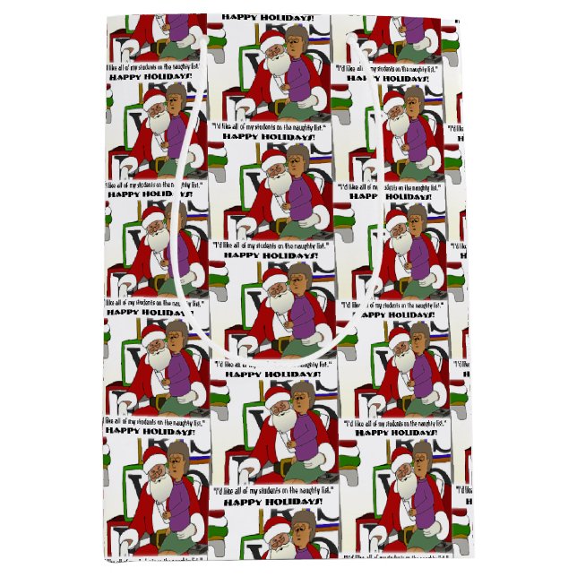 Naughty List Medium Gift Bag (Front)