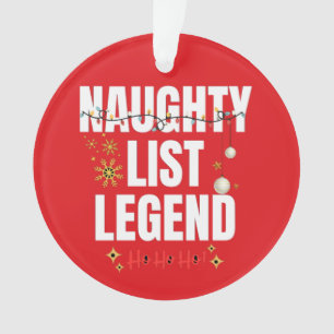 Naughty list ornament