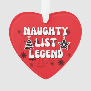Naughty list ornament