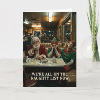 Naughty List Santa Elves Diner Dark Humour
