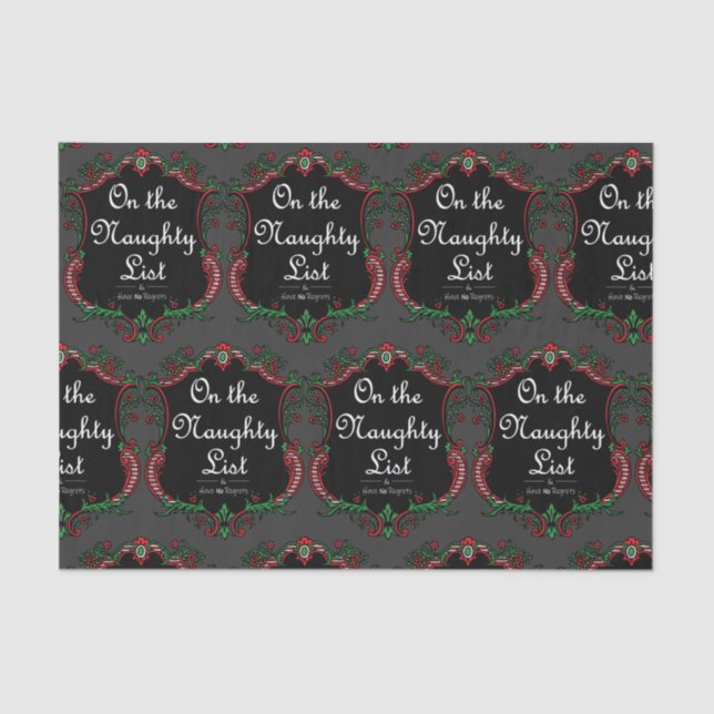 Naughty List Tissue Paper (Front)