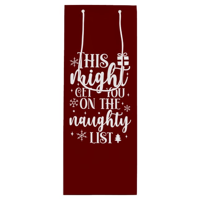 Naughty List  Wine Gift Bag (Front)