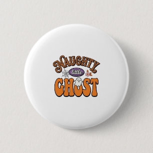 Naughty Little Ghost Vintage Halloween Shirt Desig 6 Cm Round Badge