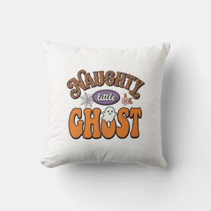 Naughty Little Ghost Vintage Halloween Shirt Desig Cushion