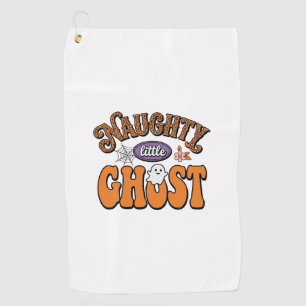 Naughty Little Ghost Vintage Halloween Shirt Desig Golf Towel