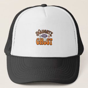 Naughty Little Ghost Vintage Halloween Shirt Desig Trucker Hat