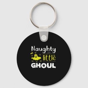 Naughty Little Ghoul Funny Halloween Design Key Ring