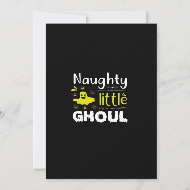 Naughty Little Ghoul Holiday Card (Front)