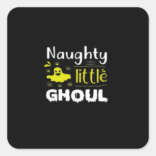Naughty Little Ghoul Square Sticker
