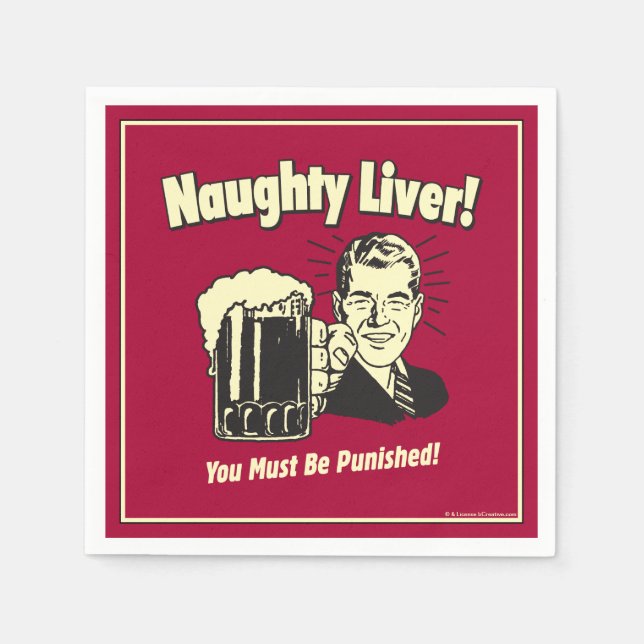 Naughty Liver: You Must Be Punished Napkin (Front)
