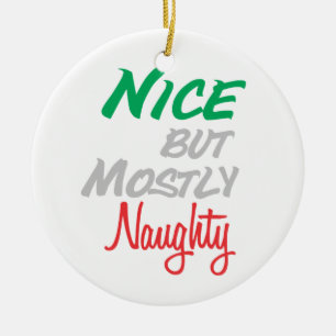 Naughty Mix Up Ceramic Tree Decoration