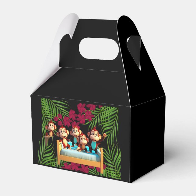 naughty monkey family favour box (Front Side)