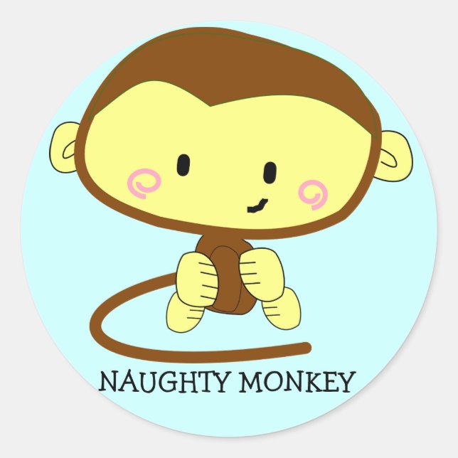Naughty Monkey, Stickers (Front)