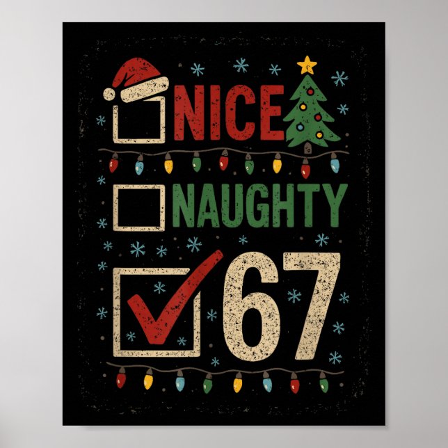 Naughty Nice 67 Christmas Humor  Poster (Front)