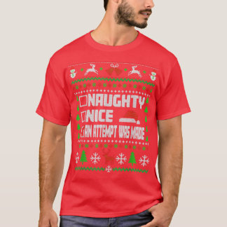 Naughty Nice An Attempt Was Made Sweater Ugly Chri