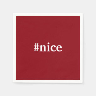 Naughty Nice Christmas Cocktail Party Napkin