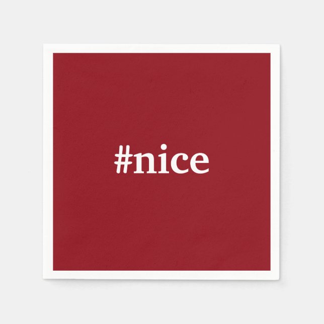 Naughty Nice Christmas Cocktail Party Napkin (Front)