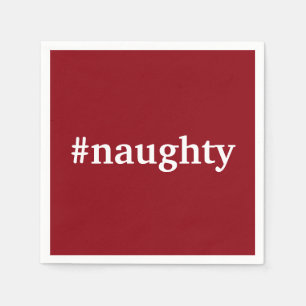Naughty Nice Christmas Cocktail Pary Napkin