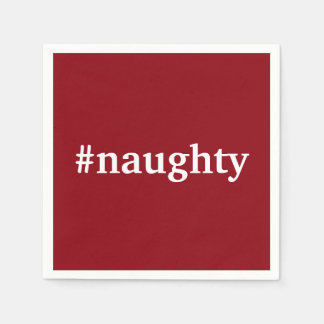 Naughty Nice Christmas Cocktail Pary Napkin