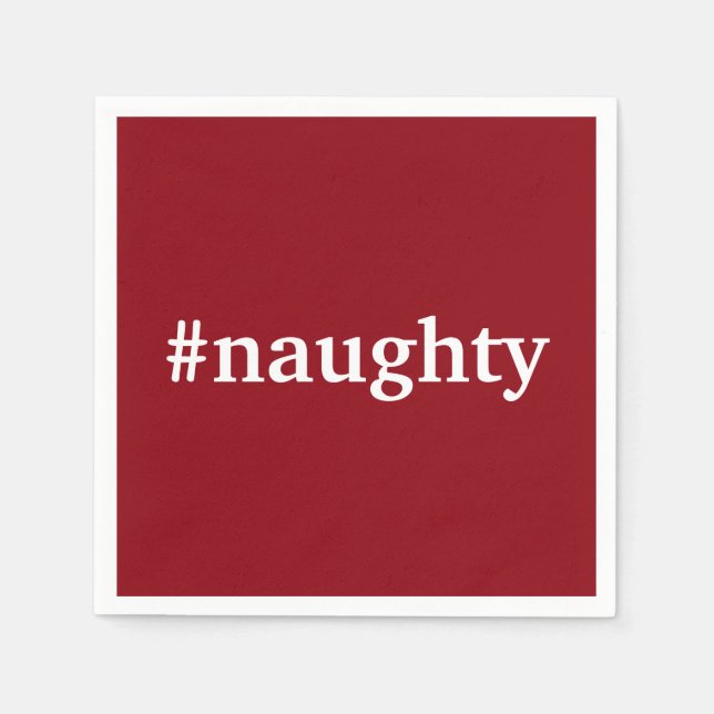 Naughty Nice Christmas Cocktail Pary Napkin (Front)