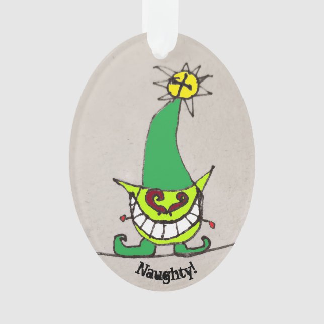 Naughty/Nice elf ornament (Front)