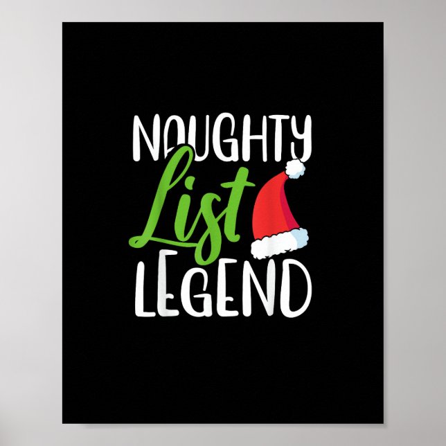 Naughty Nice Holiday List Funny Seasonal Humor  Poster (Front)