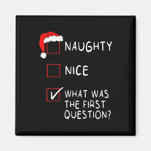 Naughty Nice List What Was The Question Men Women  Magnet