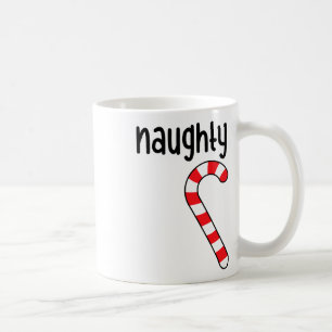 Naughty Nice Matching Couples Christmas Pyjamas Coffee Mug