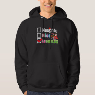 Naughty Nice Ob Nurse Merry Christmas Santa Sweate Hoodie